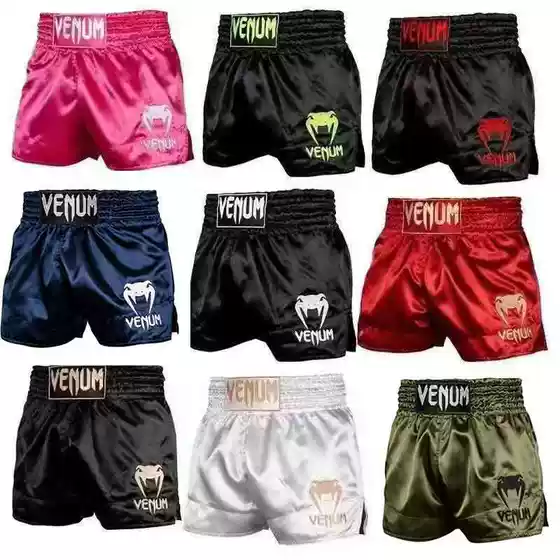 Venum Venom Muay Thai Shorts Combat Shorts Boxing Sanda Fighting Shorts Training Professional Men's and Women's Competition Shorts