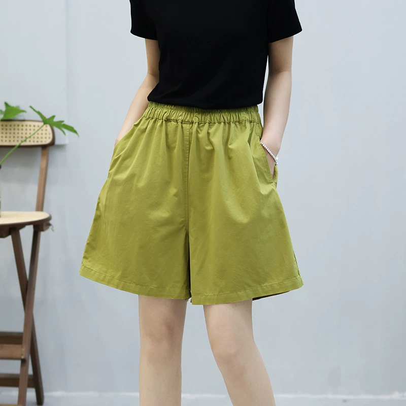 Летние новые корейские шорты эластическая талия женские свободные повседневные шорты Академия ветра хлопчатобумажные шорты тонкая