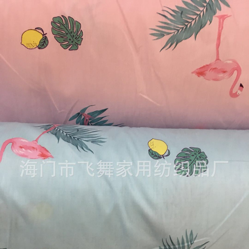 火烈鸟卡通全棉斜纹印花卡通布料卡通纯棉DIY手工布料无荧卡通