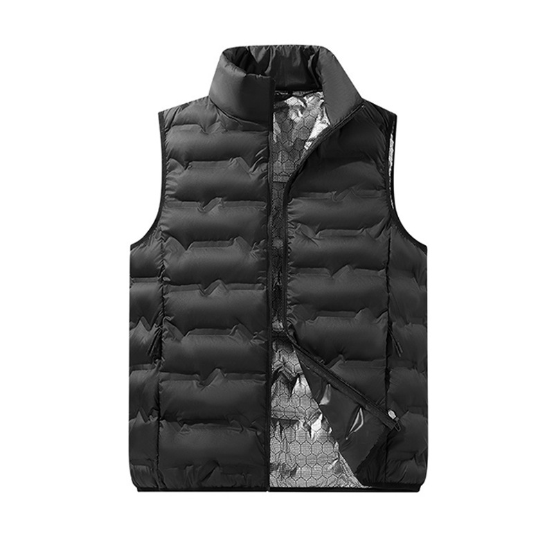 Chaqueta de plumón sin mangas al aire libre invierno de trabajo chaleco de hombro de grafeno chaleco de plumón de hombre personalizado image 10