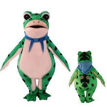 青蛙人偶服裝成人卡通呱呱服充氣毛絨頭套蛤蟆精玩偶衣服