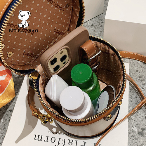 North bag source factory bucket bag women summer 2024 new niche design cylindrical bag hand-held crossbody bag