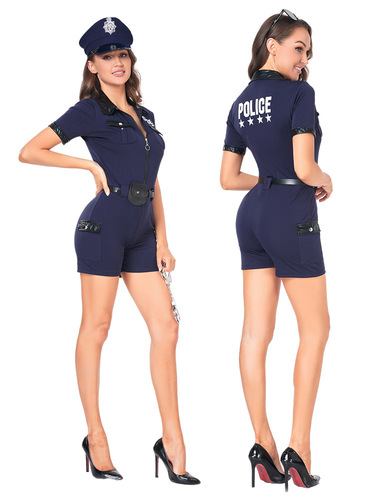 Police uniform firefighter game suit fire suit adult prisoner costume Halloween costume women's performance costume performance