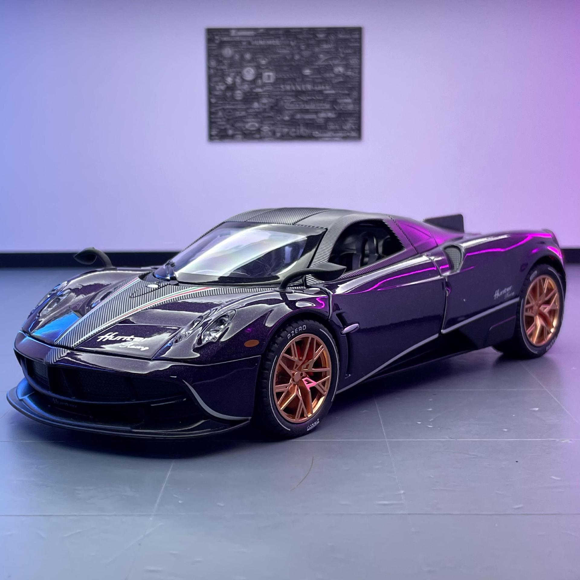 Modelo de coche de aleación Jiaye 1:22 Pa barro chino dragón coche deportivo luz pull back Puerta de los hombres modelo de coche de juguete adornos