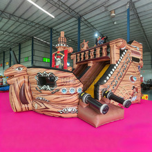 新款充气滑梯儿童城堡乐园设备厂家小型户外游乐场大型软包蹦E18