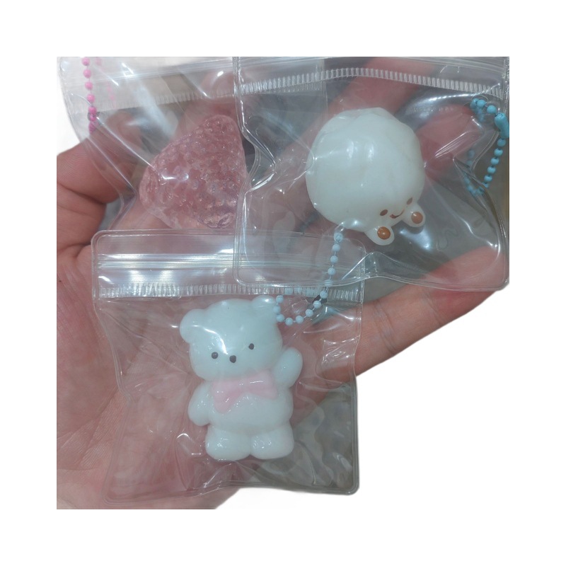 Xiaojia pellizco pellizco Le descomprimir juguete barro mano comida jugar simulación caja ciega mini colgante explosivo artefacto descomprimir