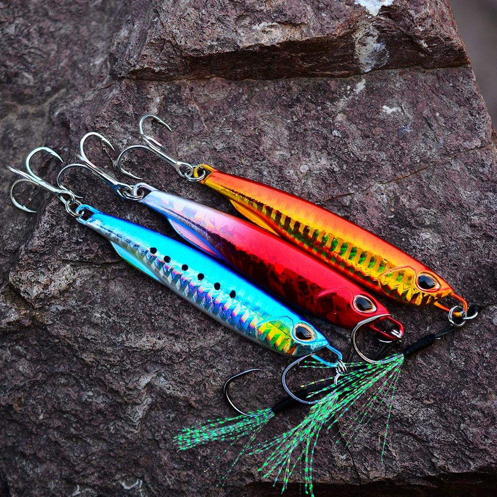 Señuelo de pesca con plantilla de metal