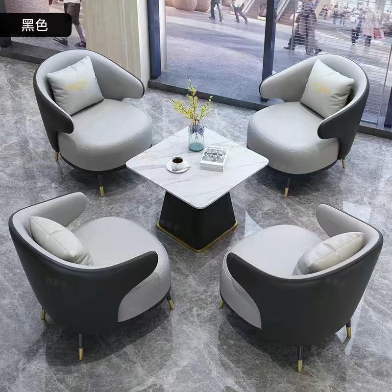Sofá individual mesa de té combinación de ventas balcón ocio hotel de negocios salón de belleza recepción sofá mesa de negociación