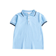 幼儿园园服夏季黄色T恤珠地棉红色表演服 蓝色短袖POLO衫学生校服