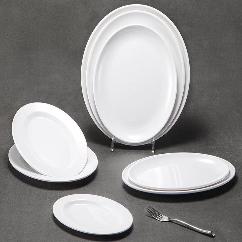 Custom Simple Nordic Style White Plate Printable logo Pattern Melamine Imitation Porcelain Tableware Set Disc Square Plate Lace Plate Custom Simple Nordic Style White Plate Printable logo Pattern Melamine Imitation Porcelain Tableware Set Disc Square Plate Lace Plate