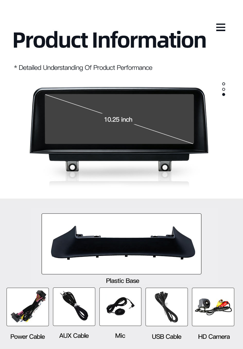 Suitable for Bmw 3 Series 4 Series F30 F31 F34 Car Central Control Large Screen Navigation Carplay Player
