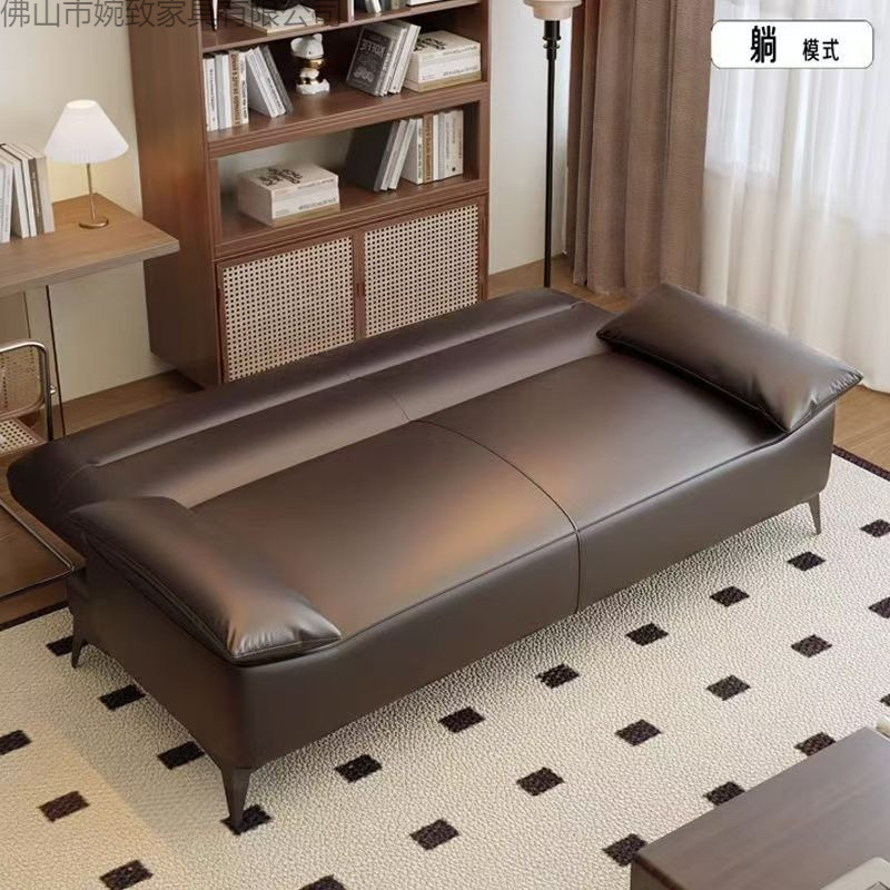 Cat Scratch Leather Sofa Bed All-In-One Simple Modern Small Apartment Living Room Rental Office Foldable Sofa