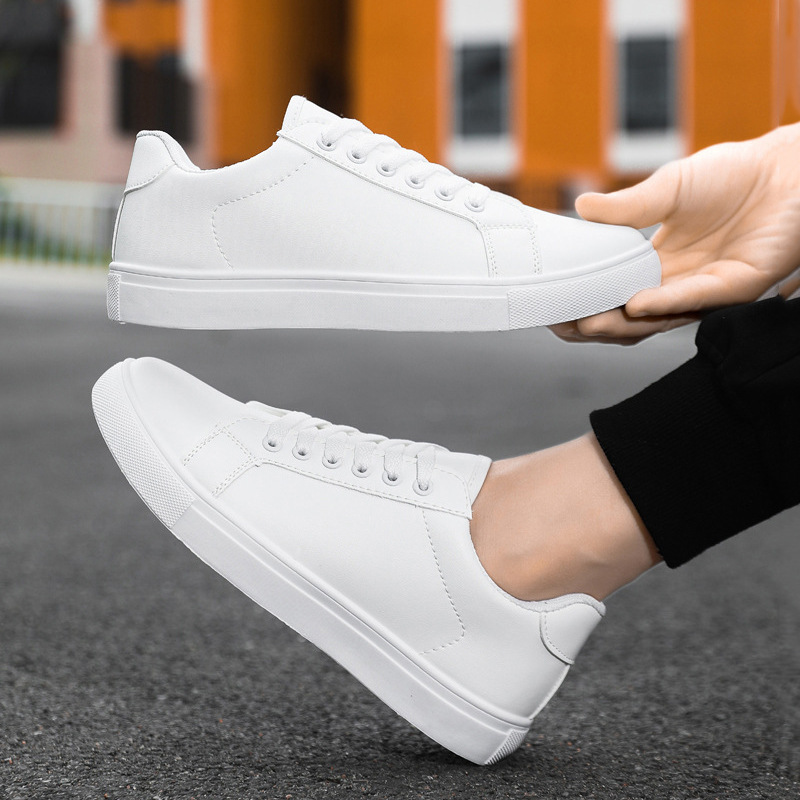 Comercio exterior zapatos de hombre 464748 zapatos blancos pequeños zapatos deportivos casuales blancos puros 2025 nuevos zapatos de skate