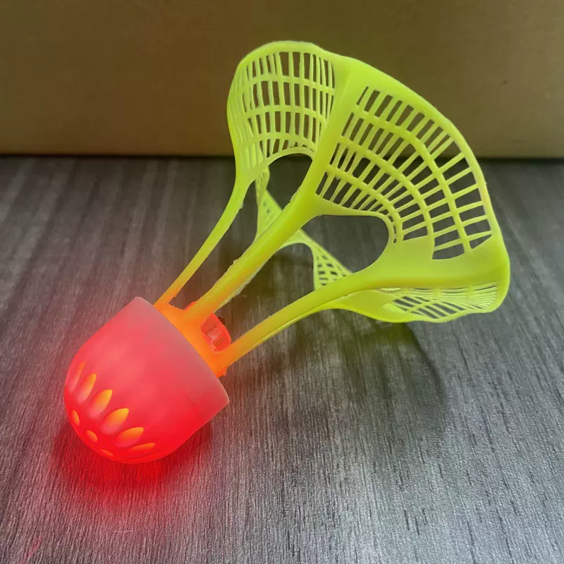 羽毛球带灯尼龙球LED灯光球耐打内置发光球2代球室内LED发光球