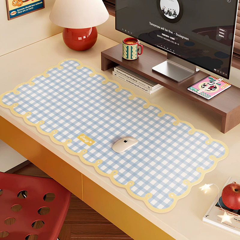 Mouse Pad Desk Mat Leather Home from Yomiego
