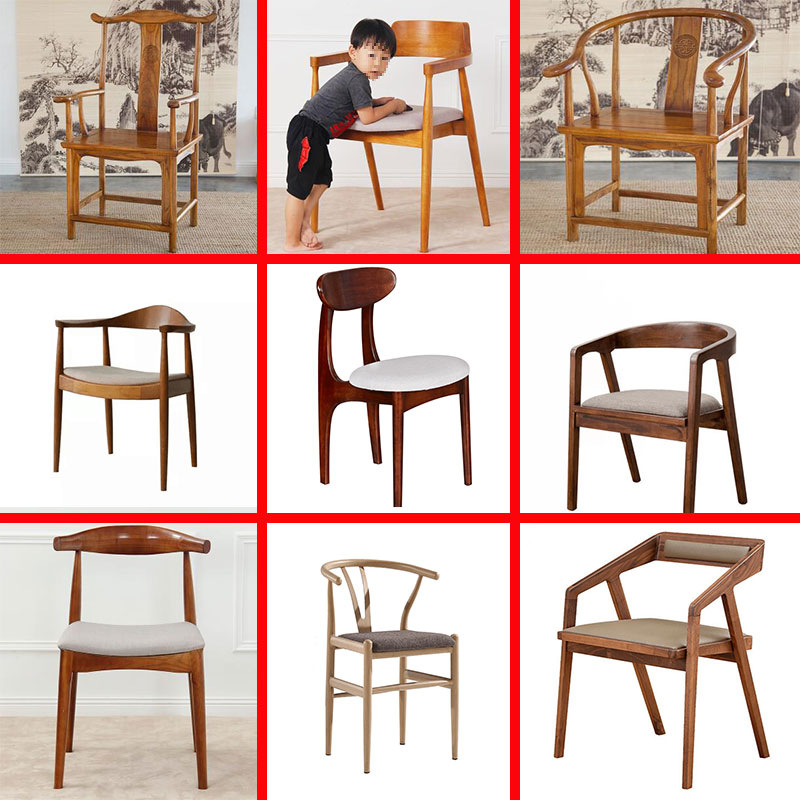 北歐實木餐椅家用靠背咖啡廳餐廳休閒奶茶店椅子簡約會客椅電腦椅