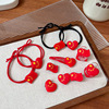 Five -star Red Flag Fat Flag Fat Rope National Day Travel commemorates love head jewelry female cute head rope hair clip