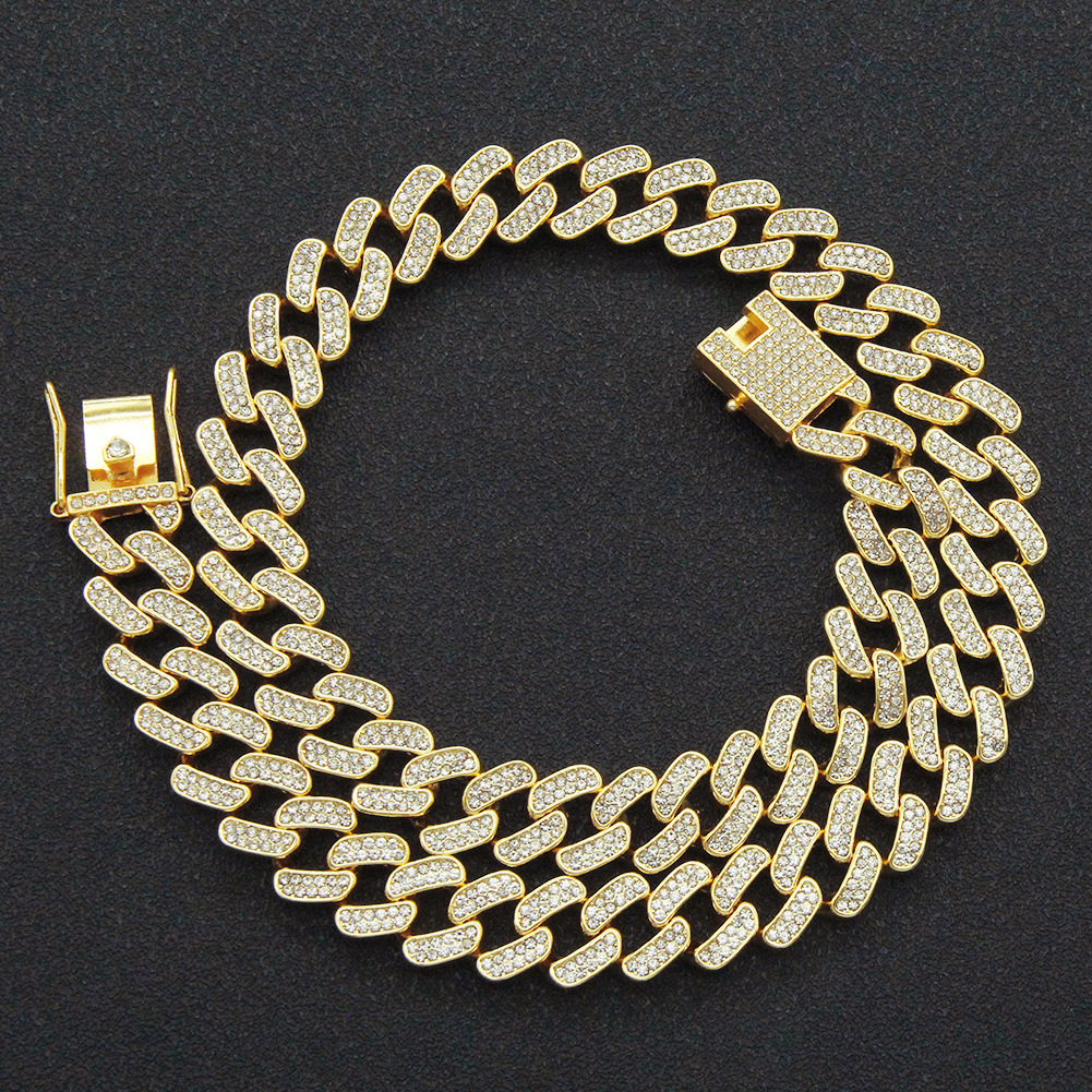 Fashion Full Diamond Rhombus Alloy Necklace Wholesale display picture 2