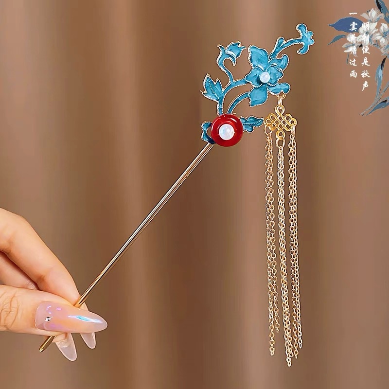 5# Chinese knot tassel hairpin