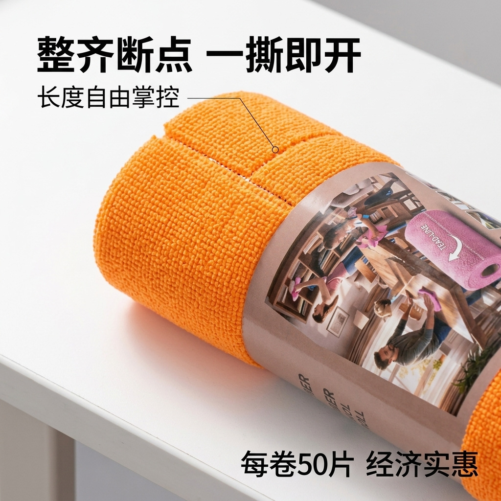 跨境厨房懒人抹布随撕随用一周一抛设计清洁简单又高效干湿两用