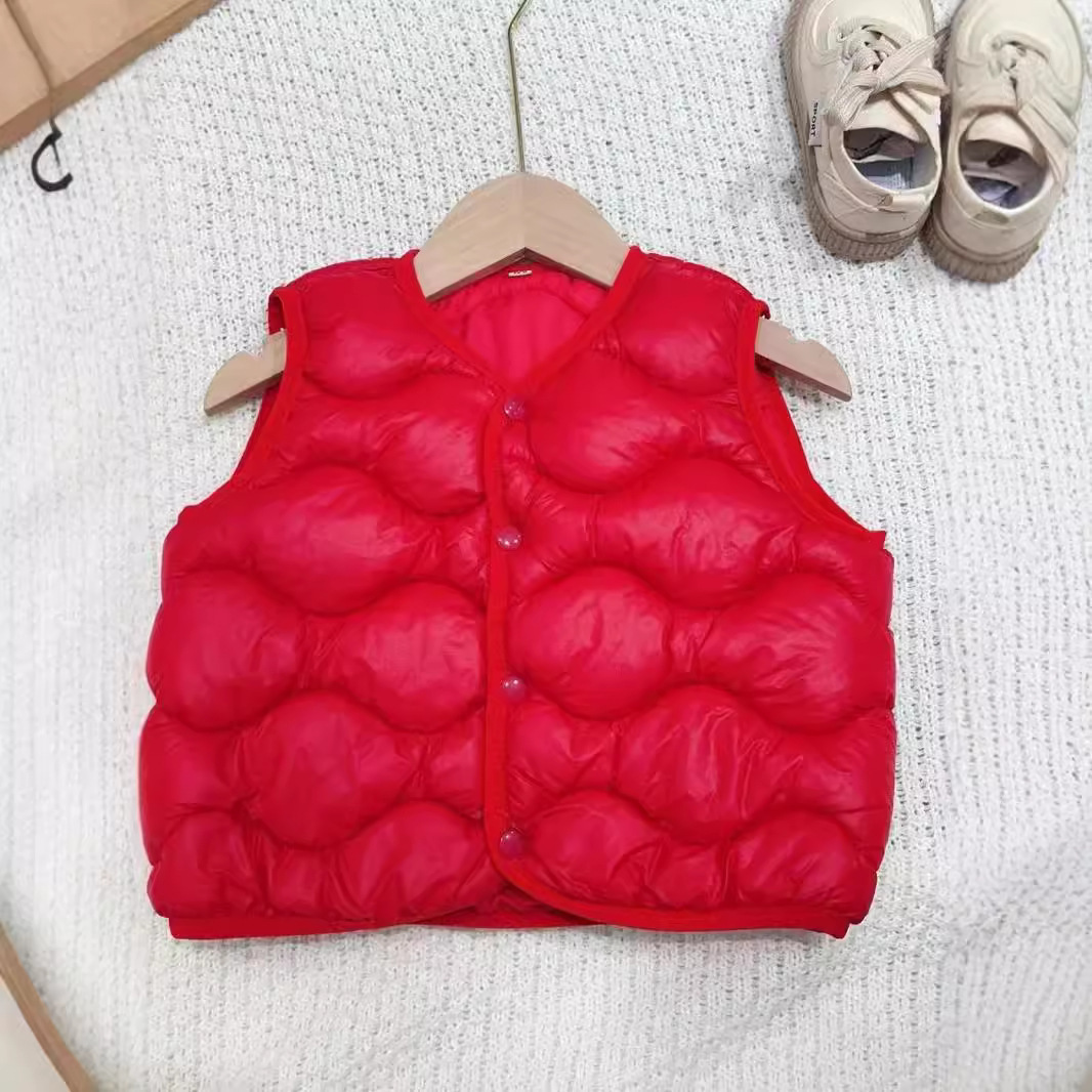 Otoño y invierno nuevo chaleco de plumón de algodón para bebés super suave chaqueta de algodón para niños y niñas