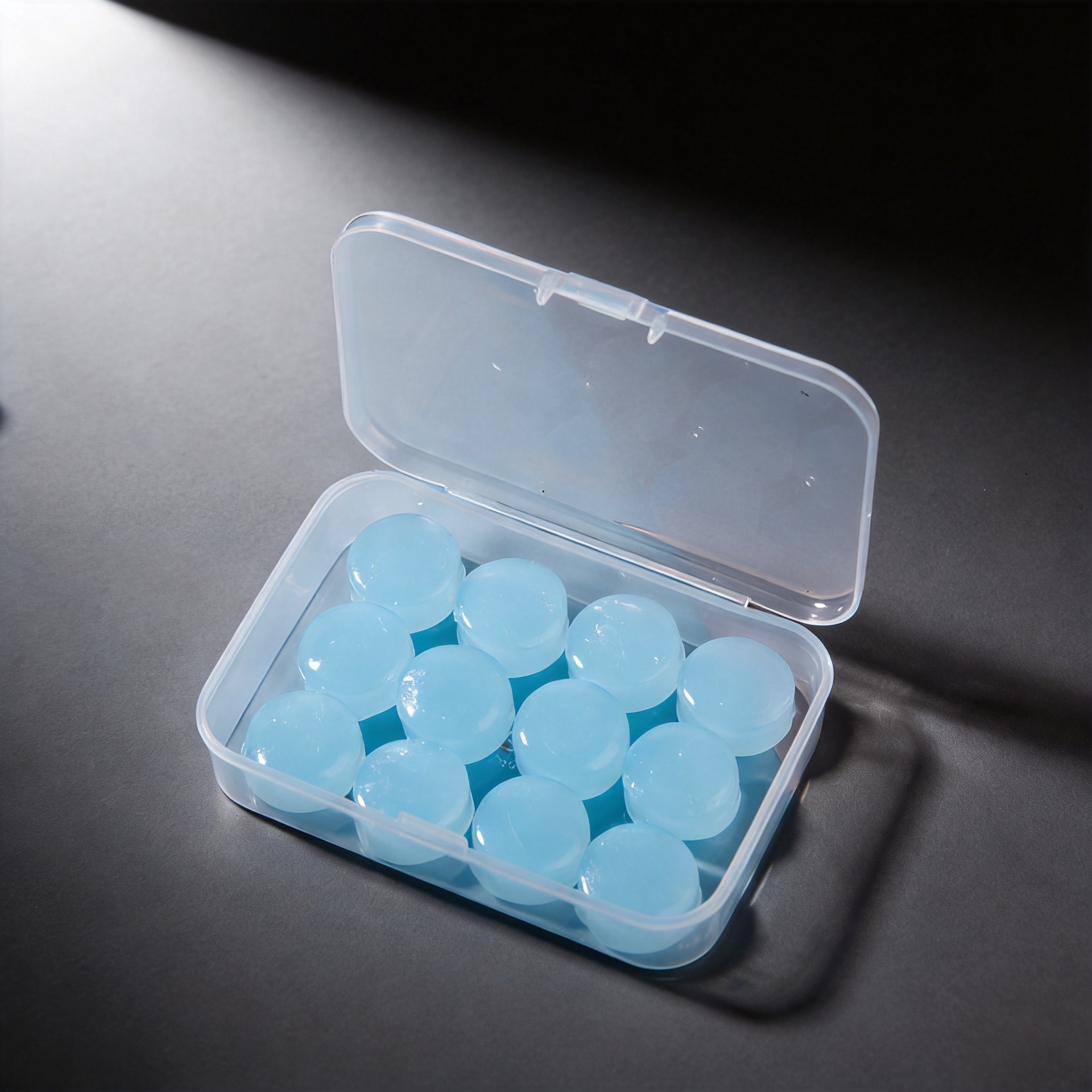 [Twelve capsules-transparent blue] boxed