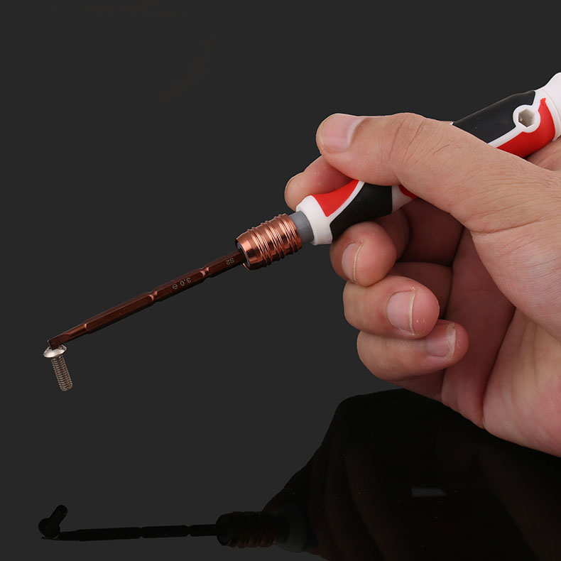 Endurecer destornillador cruzado S2 acero fuerte magnetismo rojo destornillador destornillador de tornillo de dos propósitos 10 / 1