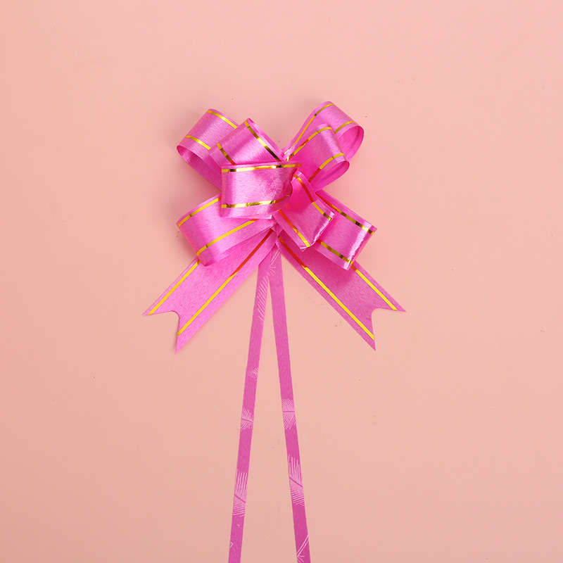 Borde dorado mano tire flor arco cinta regalo embalaje tire flor suministros de la sala de bodas boda decoración del coche de la boda tire Flor al por mayor