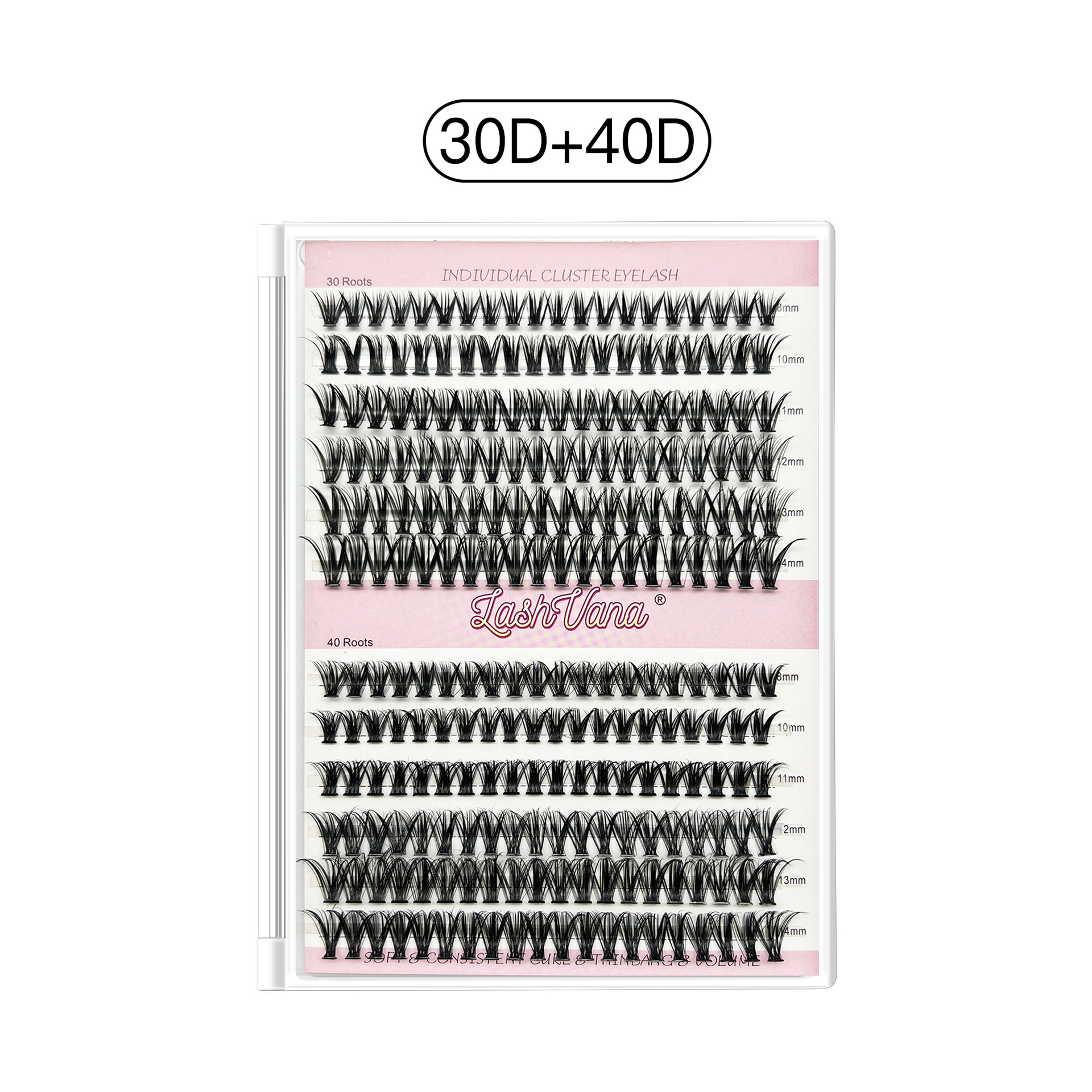 Накладные ресниц30D40D libro de pestañas rizado de gran capacidad al por mayor