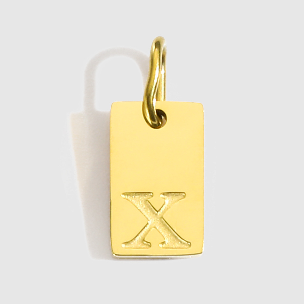 3g Weight Pendant Jewelry Making Type DIY Jewelry Accessories Classification 1 Piece Quantity 316 Stainless Steel Material Letter, Word Pattern Plating Design Simple Style, Classic Style Style 1 Piece 316 Stainless Steel  Letter Word Pendant DIY Jewelry Accessories 20