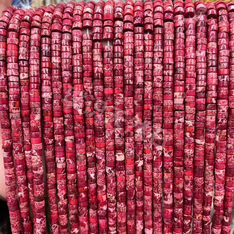 2*4mm天然石管珠隔片散珠玉髓青金水晶圆柱隔珠diy饰品配件批发|undefined