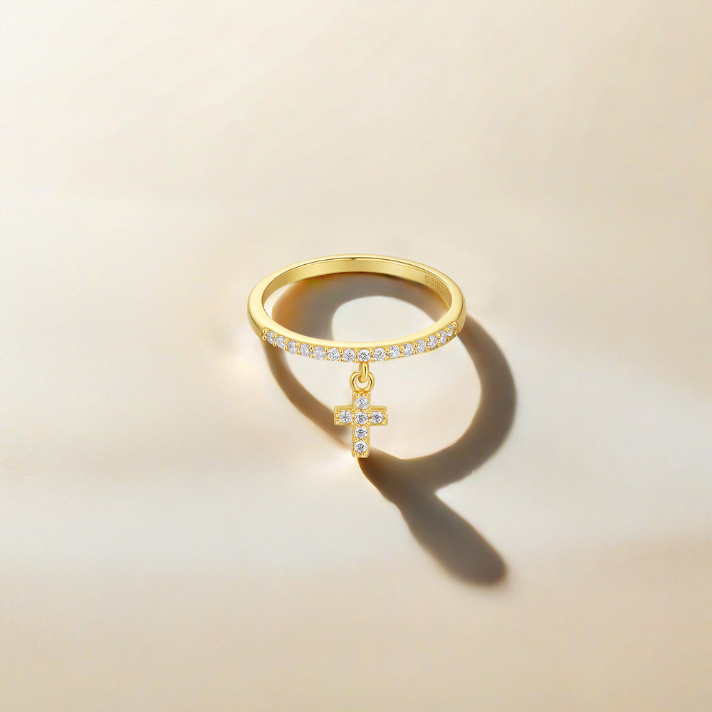 1g Weight Zircon Inlay Material Charm Rings, Rings Classification 7 Ring Size 1 Piece Quantity Wedding, Date, Engagement Occasion 925 Sterling Silver Material Cross, Star, Heart Shape Pattern All Seasons Season Women's Gender Inlay Design Simple Style Style Gold Color 925 Sterling Silver Zircon Cross Star Heart Shape Charm Rings Rings 925 Sterling Silver Rings 19