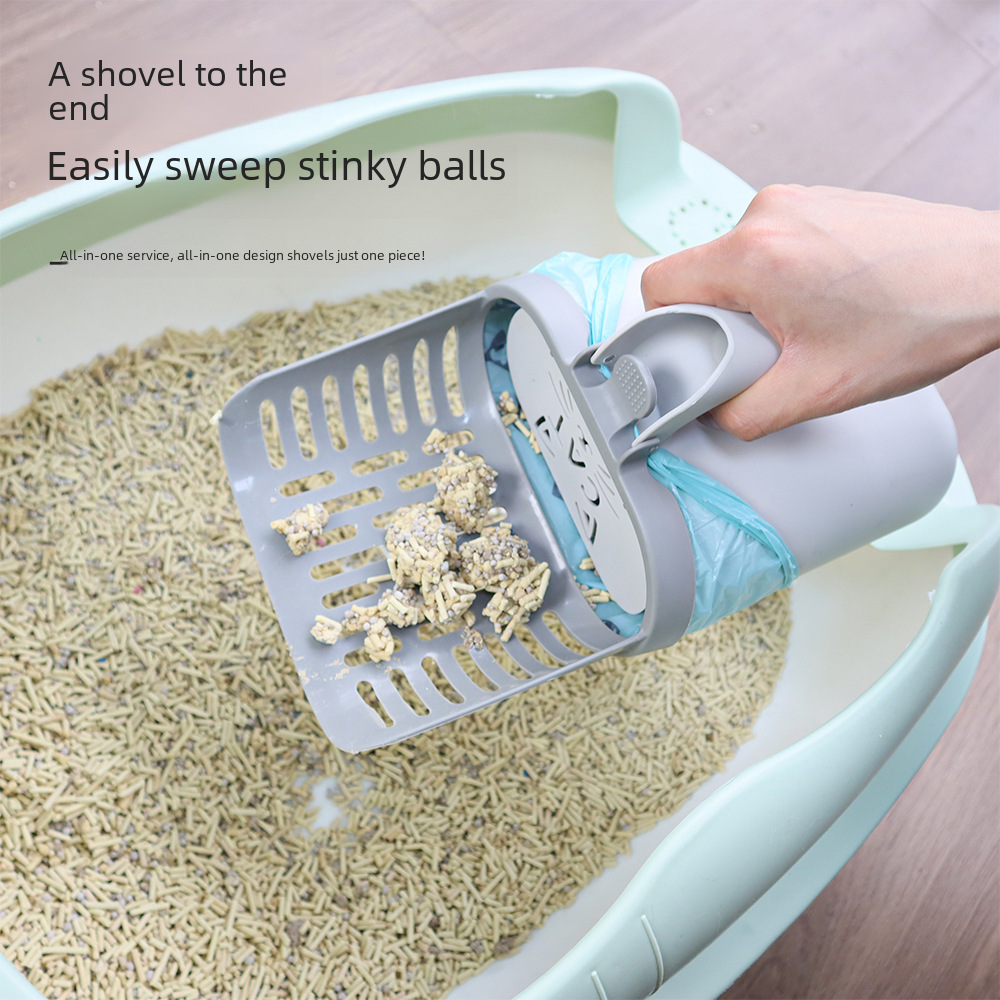 Cross-border new integrated cat litter scoop set large capacity cat litter scoop magic factory direct sale wholesale