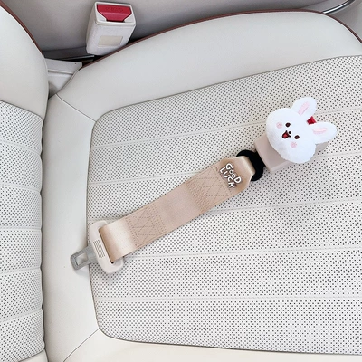 Pregnancy Driving Supplies, Co-Pilot | Other Automotive Interior Supplies - beige-maternity-anti-strangle-safety-belt-plush-bunny