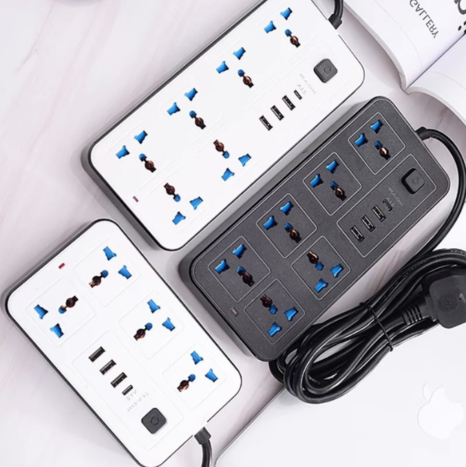 外贸国际通用插座英规排插USB多用插线板欧规多插位面板开关插排