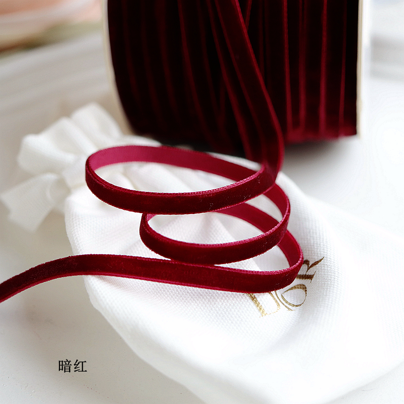 1cm/0,6 cm cinta de terciopelo de color cinta de cisne cinta de bricolaje material hecho a mano cinta cinta cinta decorativa