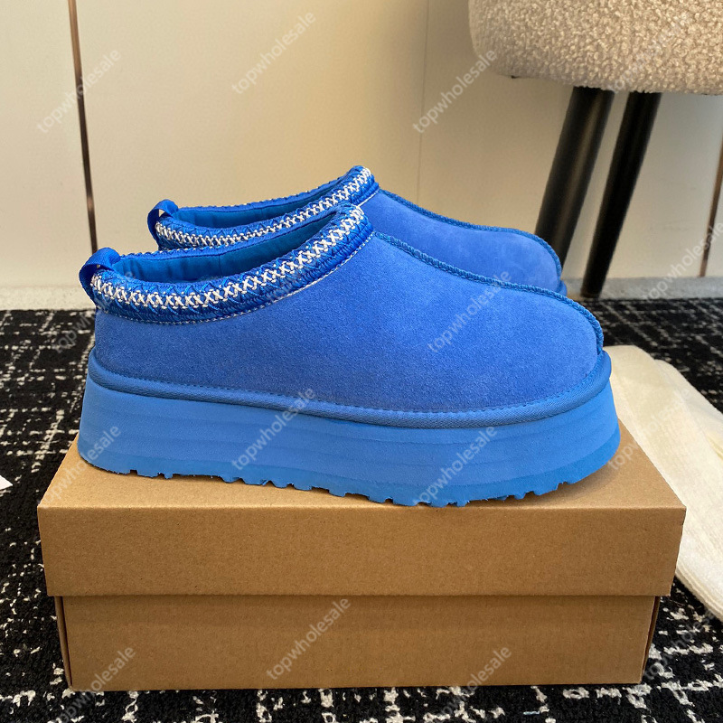 in stock Autumn and Winter New Women's Flat Bottom Baotou Slippers Classic Casual Snow Boots fleece-lined Slip-on Lazy Shoes