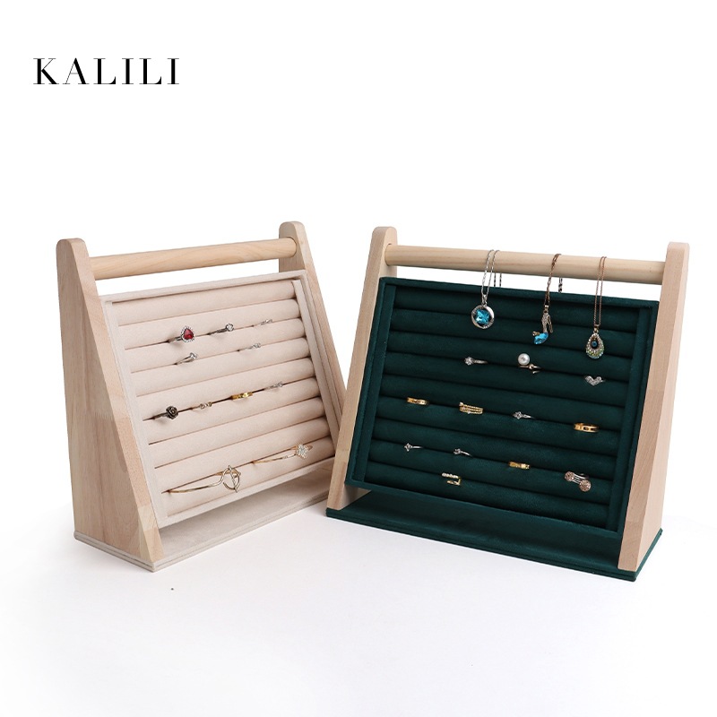Wooden ring, stand, polyurethane storage system, simple and elegant design