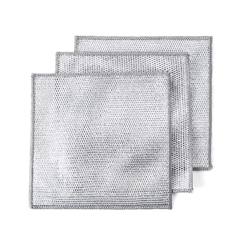 Steel Wire Cleaning Cloth, Double-Sided Mesh, Easy to Clean, Household Pot Scrubber, Dishwashing Cloth, Strong and Wear-Resistant, Stain-Removing Dishcloth