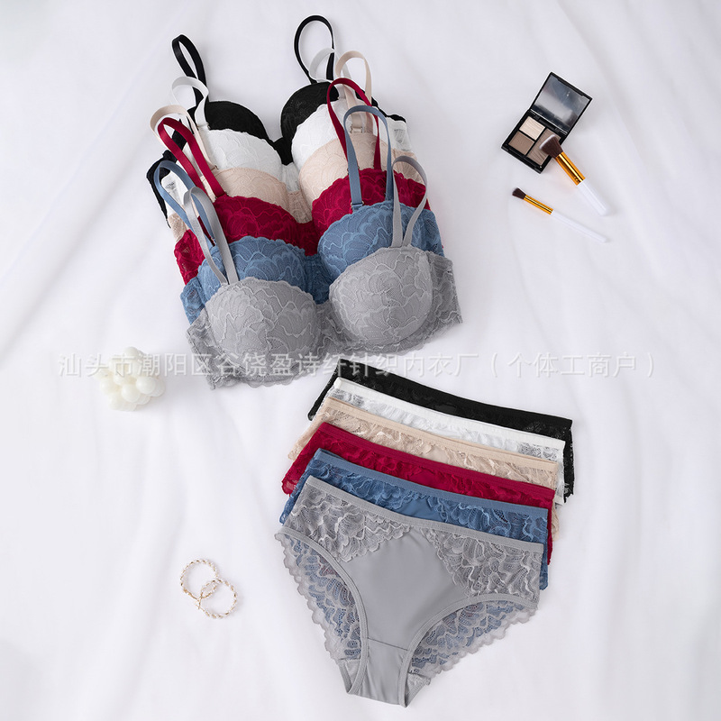 Specially Designed for Cross-Border Temu Amazon Aliexpress Intimates Women's Push-Up Comfortable Bra and Panty Set Wholesale
