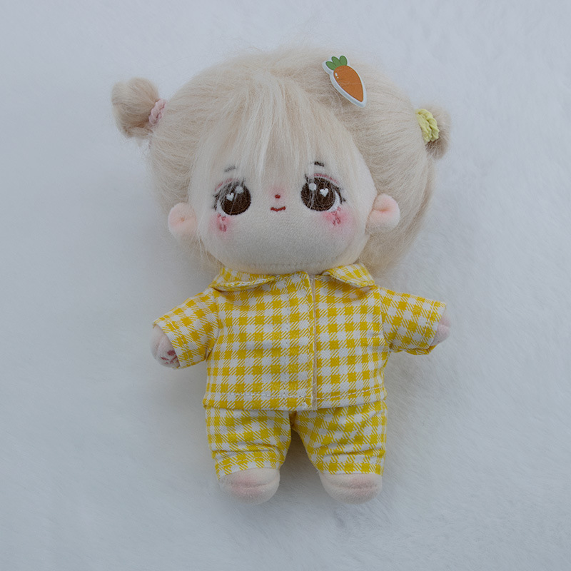 10cm20cm muñeca ropa camisa a cuadros pijamas traje 15cm muñeca de juguete muñeca de algodón ropa de la muñeca