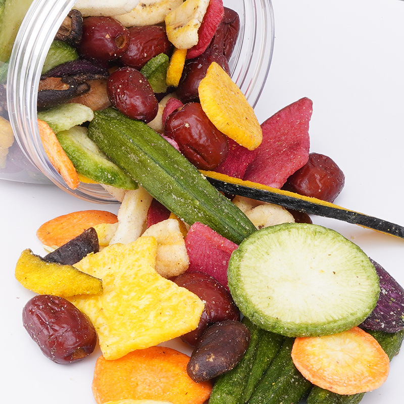 Comprehensive Vegetable Dry Fruits Mixed Snacks, Fruit and Vegetable Crisps, Okra and Mushroom Crisps, Children's Snacks
