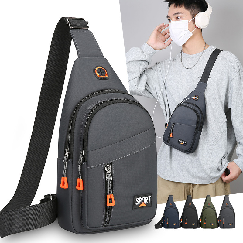 Cross-border nuevo tipo de bolso de hombro de hombre Nylon resistente al desgaste, anti-dropback mochila casual, bolso de pecho deportivo de ciclismo