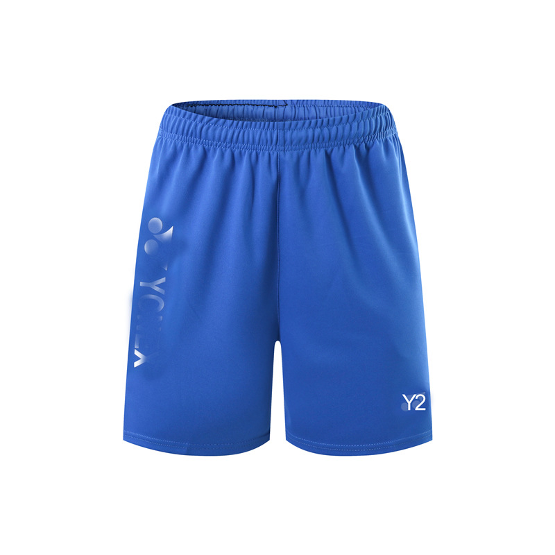 New Badminton Shorts Competition Men's and Women's Shorts Solid Color Quick-drying Running Shorts 9628
