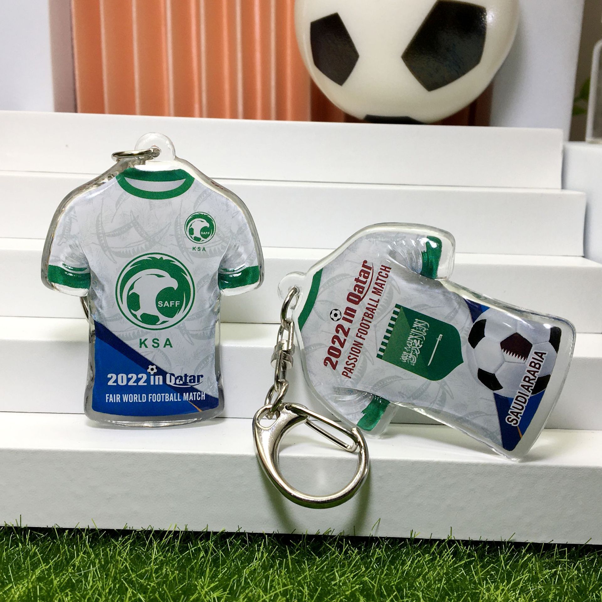 沙特队-队徽+旗帜+足球