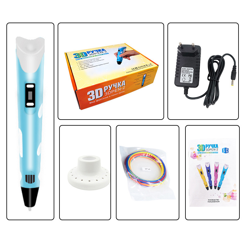 Suministro directo de fábrica Bolígrafo de impresión 3D de segunda generación Pintura tridimensional Pincel de graffiti Explosión de comercio exterior transfronterizo Regalo para niños Estudiantes