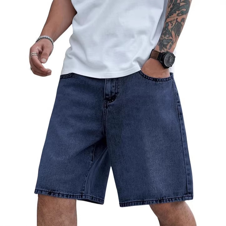 Amazon's New Summer Thin Shorts, High-Waisted, Simple and Stylish Men's Jeans, Slim-Fit, Loose Straight-Leg Five-Point Pants Amazon's New Summer Thin Shorts, High-Waisted, Simple and Stylish Men's Jeans, Slim-Fit, Loose Straight-Leg Five-Point Pants