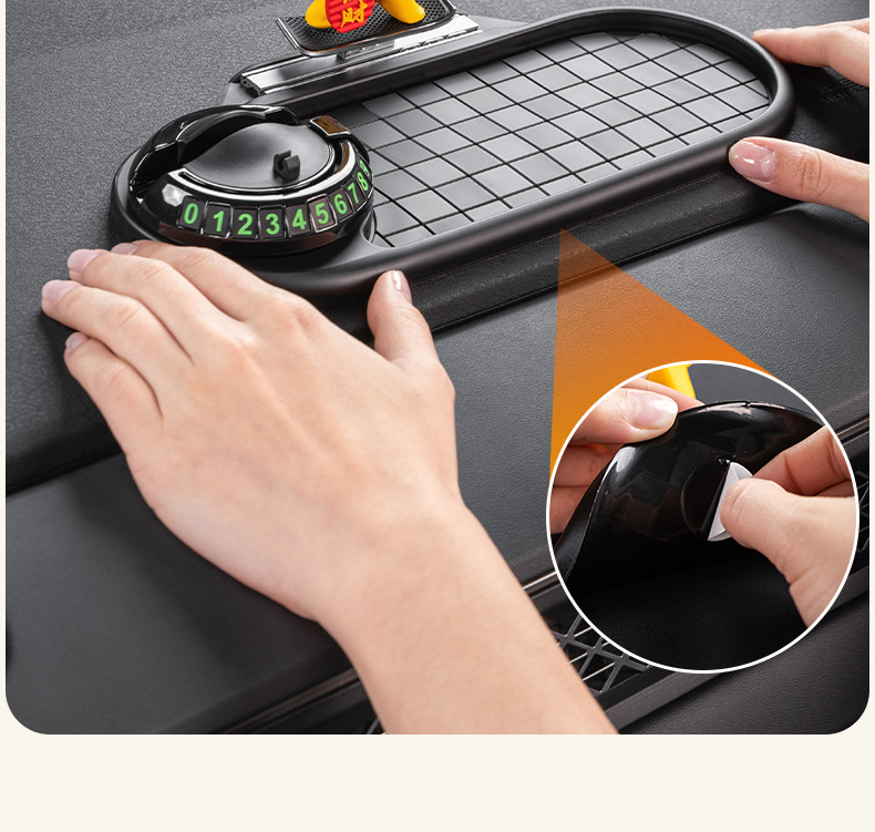 Spot New Car Interior Supplies Doll Ornaments Car Mobile Phone Navigation Bracket Multi-Functional Anti-Slip Mat