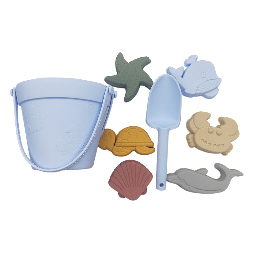 Cubo de playa de silicona para niños | Juguete resistente al agua y a caídas, uso interior y exterior, ideal para arena, playa y juegos al aire libre