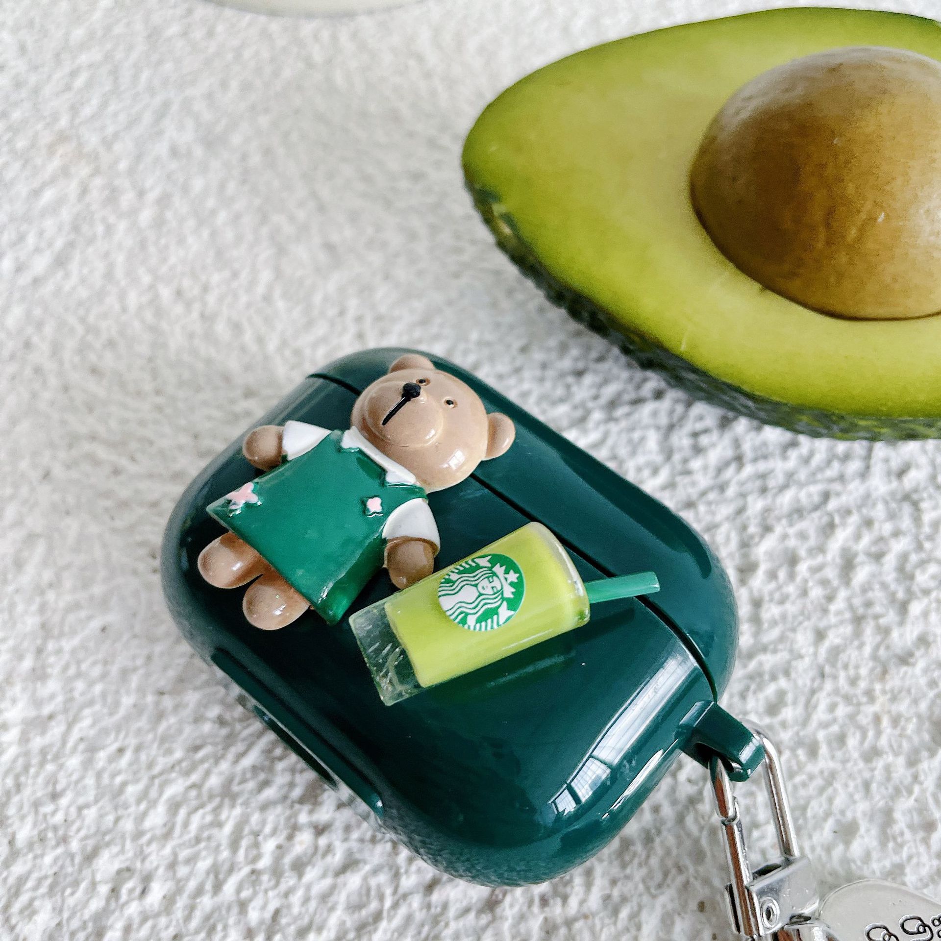 立體咖啡熊適用AirPods Pro3保護套AirPods蘋果無線AirPods pro2